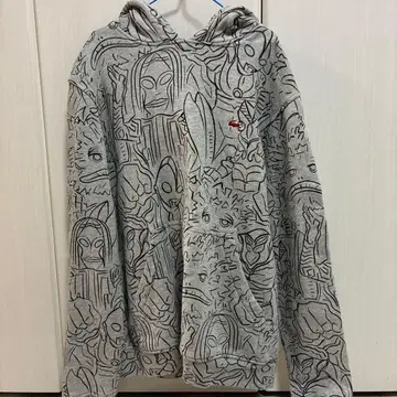 LACOSTE 울트라맨 콜라보 후드티 라코스테 포켓 부착