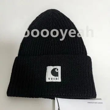 sacai 블랙 니트 모자