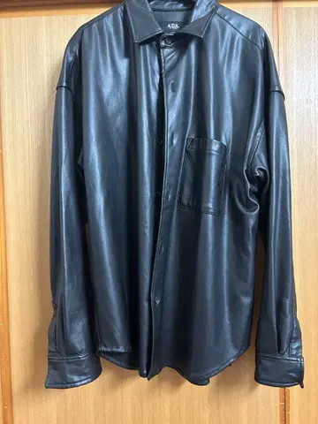 무료배송 AZUL by MOUSSY 블랙 가죽 셔츠 M