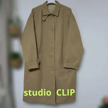 studio CLIP 탈부착 보아 베스트 부착 스텐카라 코트 베이지 F