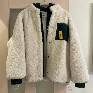 ZARA 보아 자켓 화이트 S