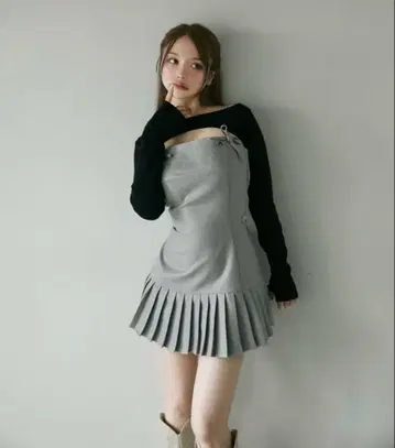 andmary Karen knit set mini dress Gray S