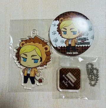 진격의 거인 토부 동물공원 캔뱃지 아크릴 키링 엘빈 라이온