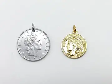 앤티크 코인형 펜던트 탑 2개 세트 액세서리