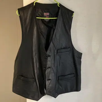 구제 의류 빈티지 Playboy 블랙 가죽 베스트