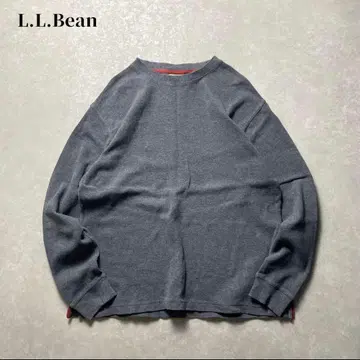 L.L.Bean 써멀 와플 코튼 롱 슬리브 셔츠 그레이 롱 T 구제 의류