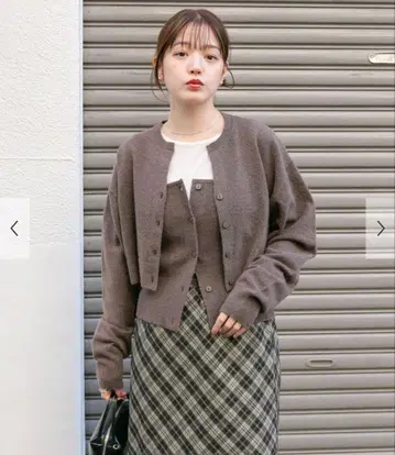 KBF 멀티 뷔스티에 SET 가디건 F 브라운