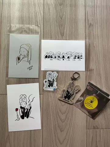 커피 보이 coffee boy 키링 스티커 엽서