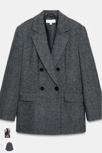 ZARA 더블 브레스트 오버 사이즈 블레이저 택 포함 미사용 새상품