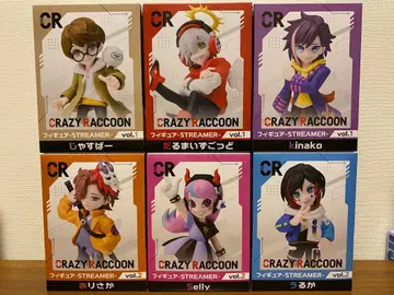 GIGO 한정판 CRAZY RACCOON 피규어 6체 세트 전 종류