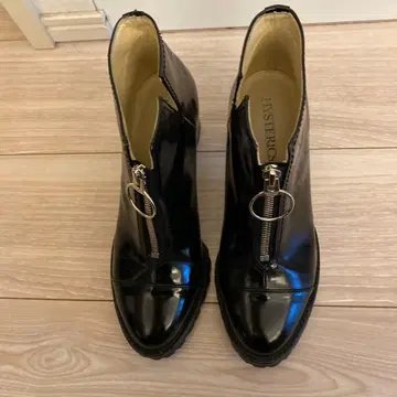 HYSTERIC 블랙 부츠 지퍼 포함