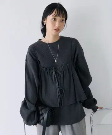 프릭스스토어 세트 아이템 와플 롱 T 뷔스티에 세트