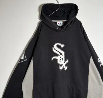 Majestic MLB 화이트삭스 자수 로고 속기모 후드티
