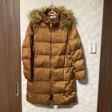 Navy L 사이즈 브라운 충전솜 롱 코트