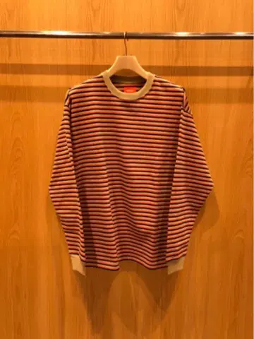 BEAMS 보더 크루넥 티셔츠