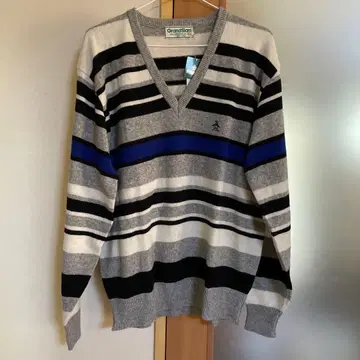 맨싱 GrandSlam 스트라이프 V넥 스웨터 C 90-100