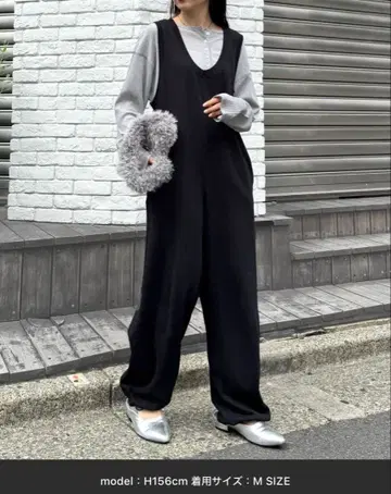 willow 슬라브 쭈리 밑단 드로스트 올인원 M 블랙