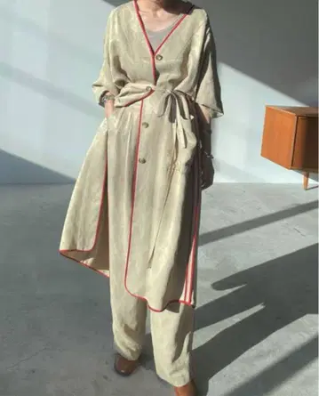 CLANE BOTANICALS JACQUARD DRESS COAT