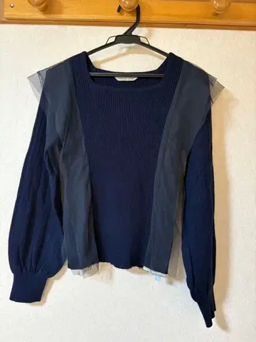 TORRAZZO DONNA 네이비 튤 니트