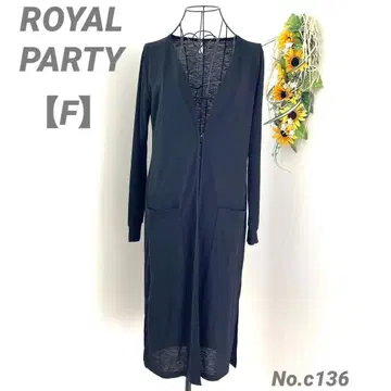 로얄 파티 ROYAL PARTY 긴팔 가디건 프리 얇은 소재 블랙