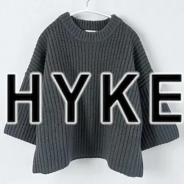 [컨디션 최상] HYKE 하이크 RIBBED CROP 리브 크롭 니트