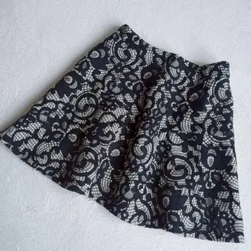 리엔다 전체 레이스 미니 스커트 플라워 프린트 발레코어 걸리시 S