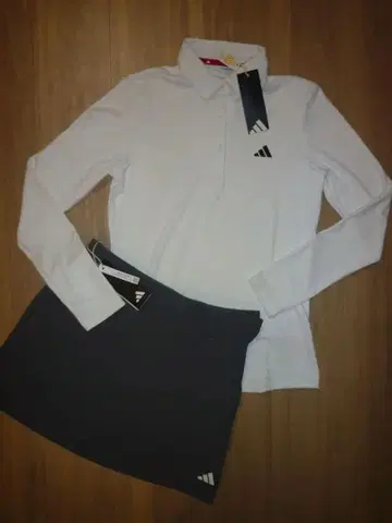 [ 새상품 M ] adidas 아디다스 골프 긴팔 셔츠 & 스커트 세트