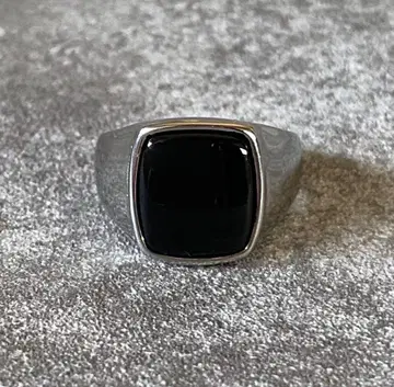 멕시칸 주얼리 실버 시그넷 반지 오닉스 블랙 21호
