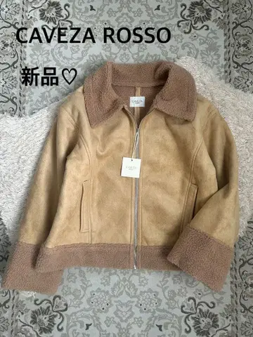새상품 CAVEZA ROSSO 카베사 로쏘 페이크 무스탕 보아 자켓
