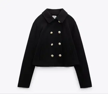 [ 새상품급 ] ZARA 골드 버튼 크롭 자켓