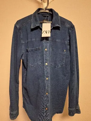 ZARA 다크 블루 데님 셔츠 M 사이즈