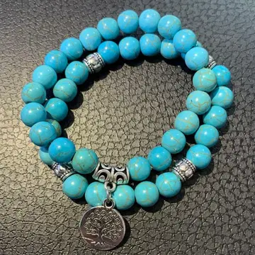 새상품 2연 터콰이즈 팔찌