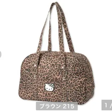 새상품 헬로키티 레오파드 무늬 보스턴 백 HELLO KITTY