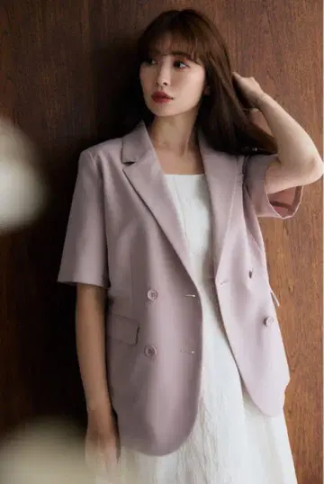 Herlipto Paris 쇼트 슬리브 블레이저 차콜