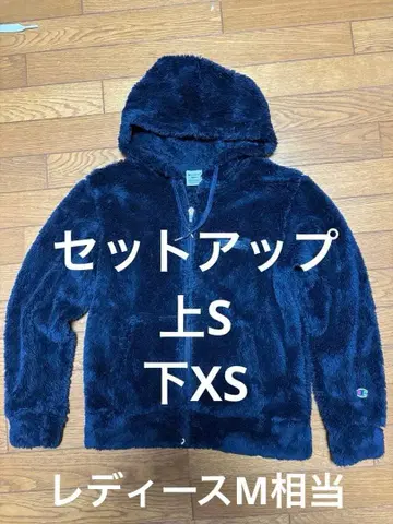 챔피온 플리스 셋업 상의 S, 하의 XS 네이비 (여성용 M 상당)