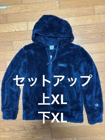 챔피온 플리스 상하의 셋업 XL 네이비