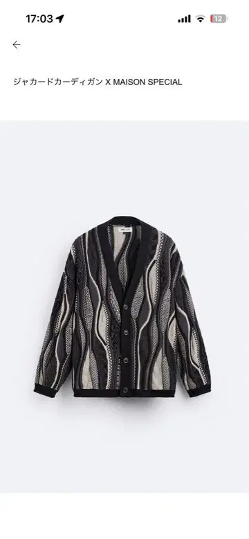 자카드 가디건 ZARA x MAISON SPECIAL