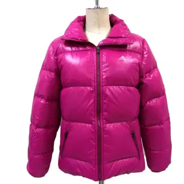 컨디션 최상 아디다스 육중한 다운 자켓 퍼플 핑크 여성용 M