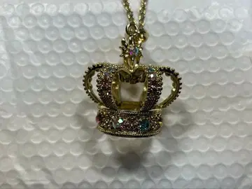 수요일의 앨리스 왕관 목걸이 골드