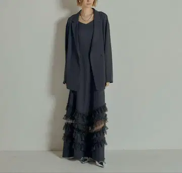 et.UNIVER Transparent hem setup dress