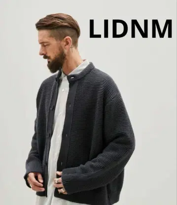 LIDNM 그레이 버튼 가디건 S