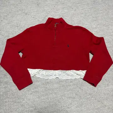 폴로 하프 지퍼 빨간색 리메이크