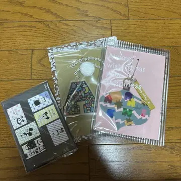 미사용 새상품 3종 세트 ARASHI 굿즈 키링 팬클럽