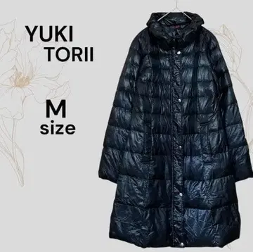YUKI TORII 새상품급 블랙 다운 자켓 롱다운 블랙 M