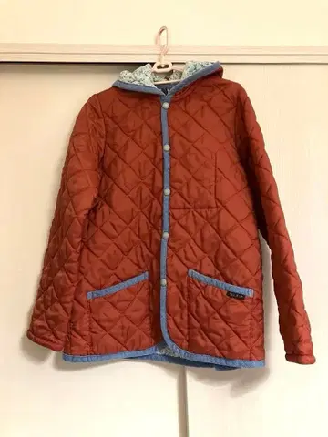 LAVENHAM x BAPY 빨간색 레드 퀼팅 자켓