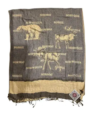 미사용 새상품 WAY NOR 노르웨이 동물 패턴 스톨