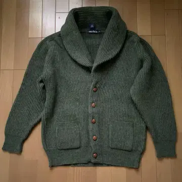 nautica 울 숄카라 가디건