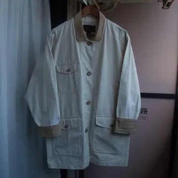 90s Eddie Bauer 헌팅 자켓 M 화이트 구제 의류