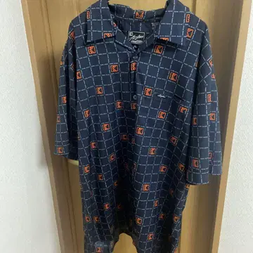 90s 칼카니 KarlKani 오픈 카라 버튼 다운 셔츠 b계 bbo