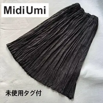미사용 택 포함 MidiUmi 미디우미 와셔 스커트 주름 가공 플리츠